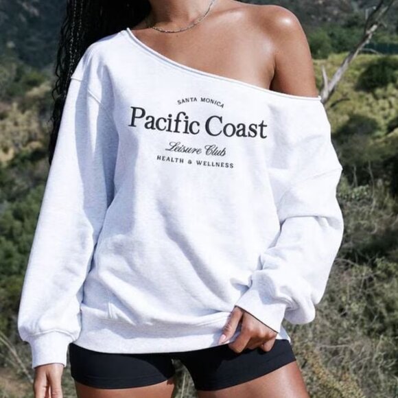 SoftTerry Off Shoulder Sweatshirt - Picture 7 of 7